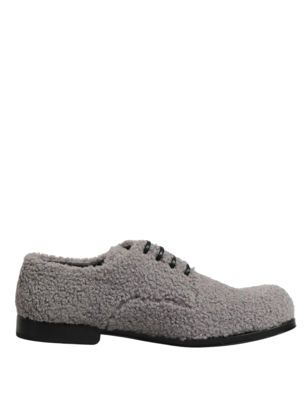 Dolce & Gabbana Grijze Fleece Veterschoenen Derby Heren Schoenen - EU42/US9