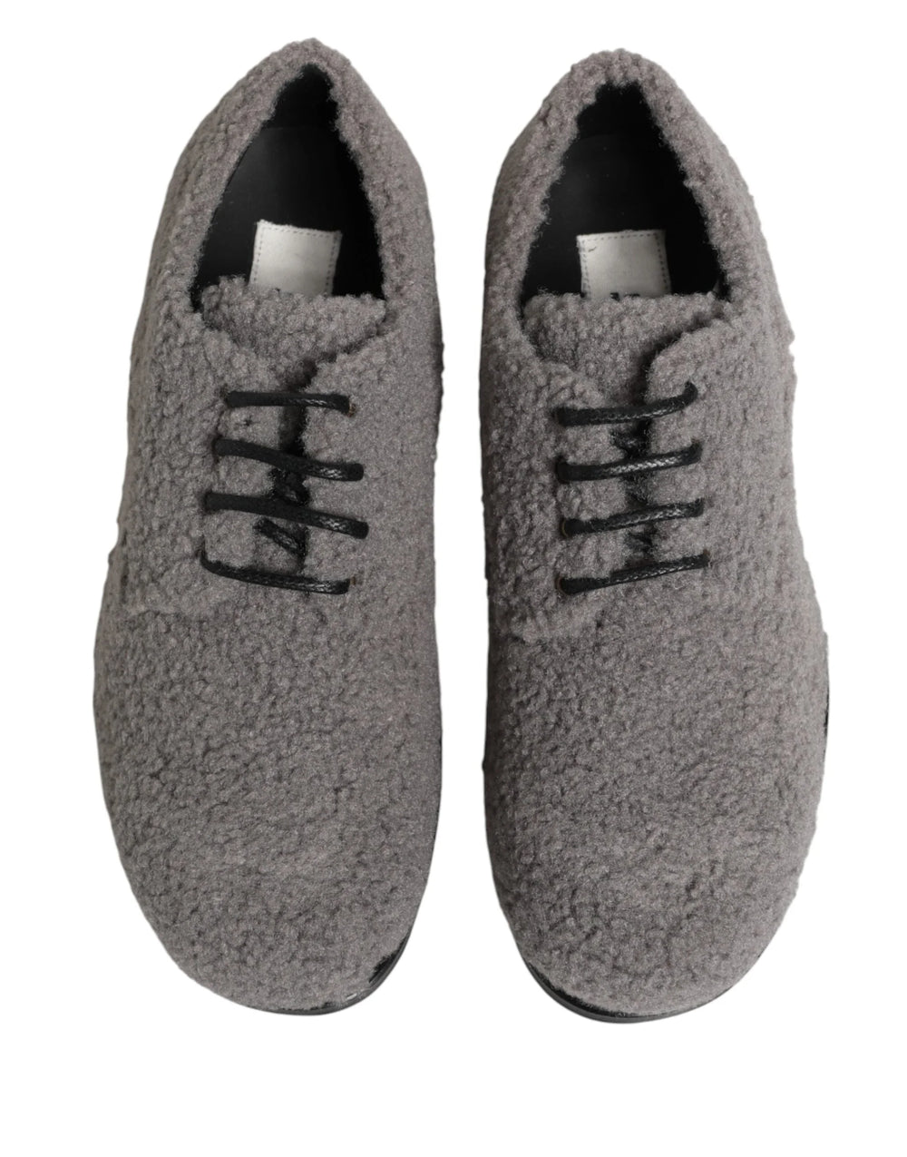 Dolce & Gabbana Grijze Fleece Veterschoenen Derby Heren Schoenen - EU42/US9