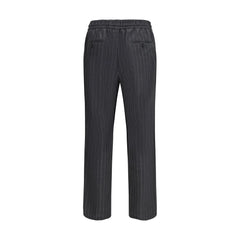 Dolce & Gabbana Gray Fleece Wool Casual Pants