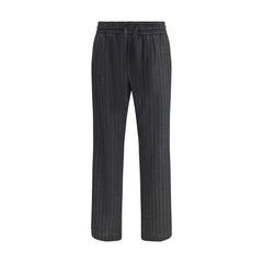 Dolce & Gabbana Gray Fleece Wool Casual Pants