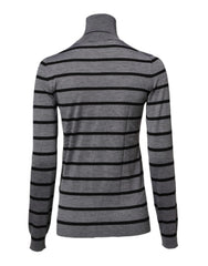 Dolce & Gabbana Gray Floral Embroidery Pullover Sweater - IT36|XXS - Sweaters