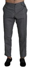 Dolce & Gabbana Gray Formal Dress Trouser Slim Fit Pants - IT54 | XL - Trousers