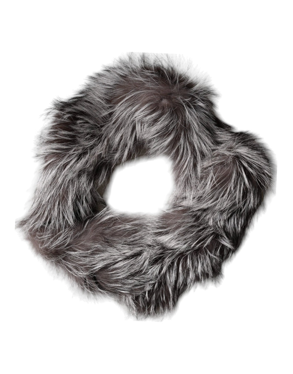 Dolce & Gabbana Gray Fox Fur Neck Wrap Warmer Winter Scarf - Scarves & Shawls