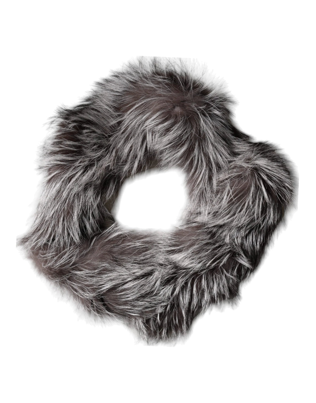 Dolce & Gabbana Gray Fox Fur Neck Wrap Warmer Winter Scarf - Scarves & Shawls