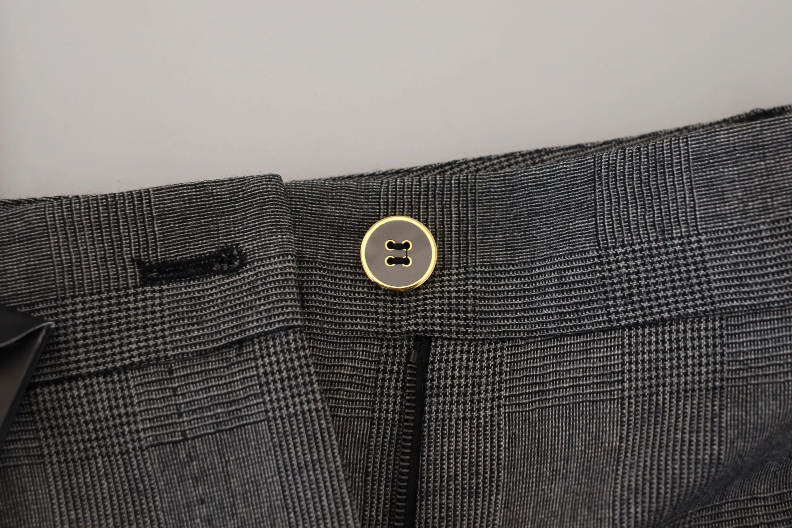 Dolce & Gabbana Gray High Waist Women Wool Pants - IT40|S - Trousers