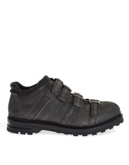 Šedé boty na kotník s popruhem Dolce & Gabbana z kůže - EU39.5/US6.5