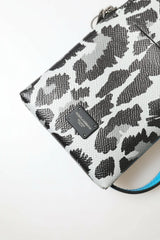 Dolce & Gabbana Gray Leopard Leather Men Purse Crossbody Sling Phone Bag - Cross Body Bags