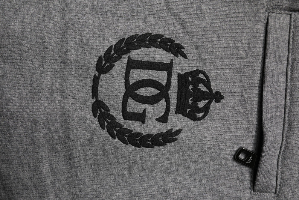 Dolce & Gabbana Gray Logo Cotton Jogger Men Sweatpants Pants - Joggers