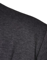 Dolce & Gabbana Gray Logo Patch Cotton Crew Neck T-shirt - IT54 | XL - T-Shirts