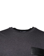 Dolce & Gabbana Gray Logo Patch Cotton Crew Neck T-shirt - IT54 | XL - T-Shirts