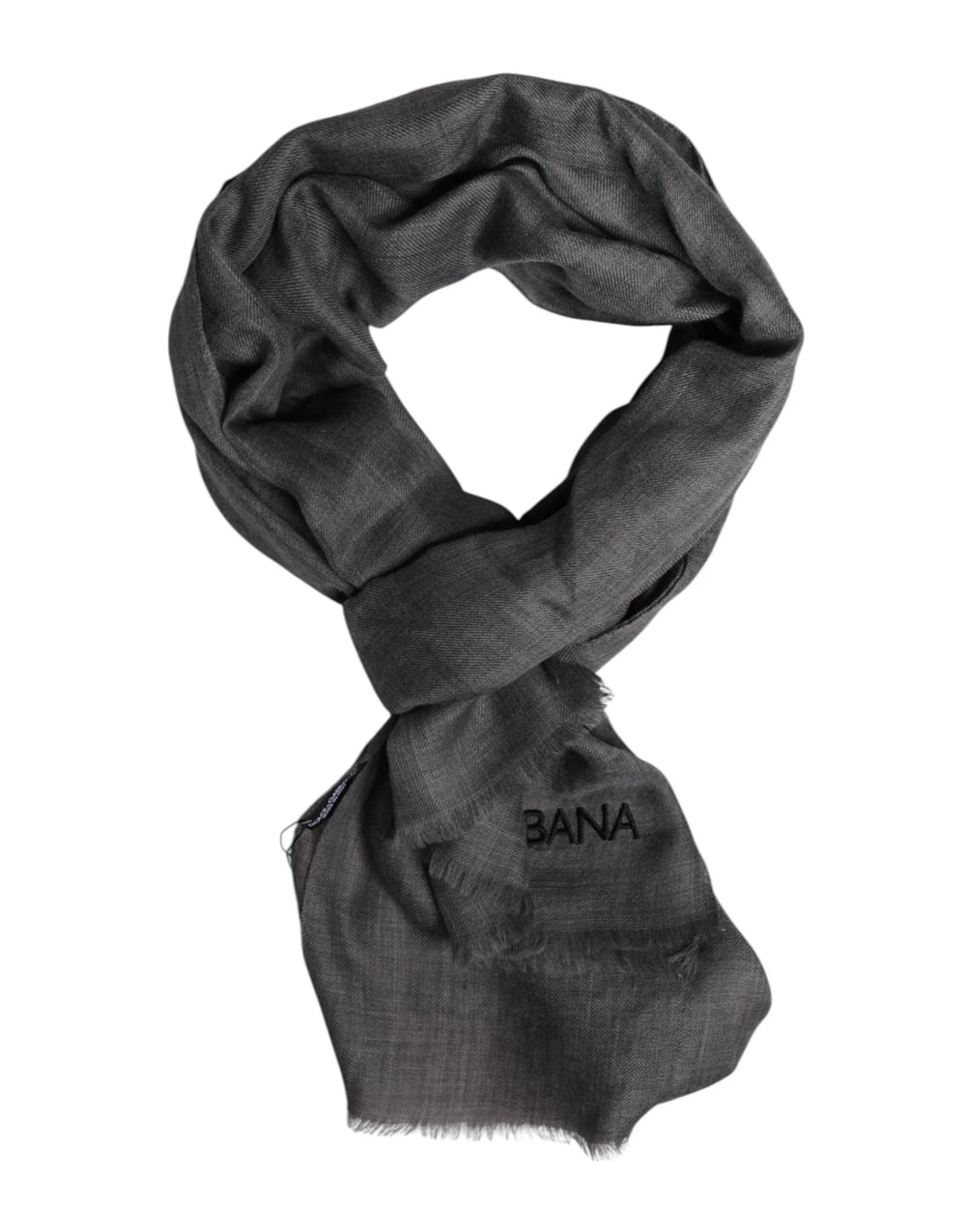 Dolce & Gabbana Gray Logo Print Neck Warmer Wrap Shawl Scarf - Scarves & Shawls