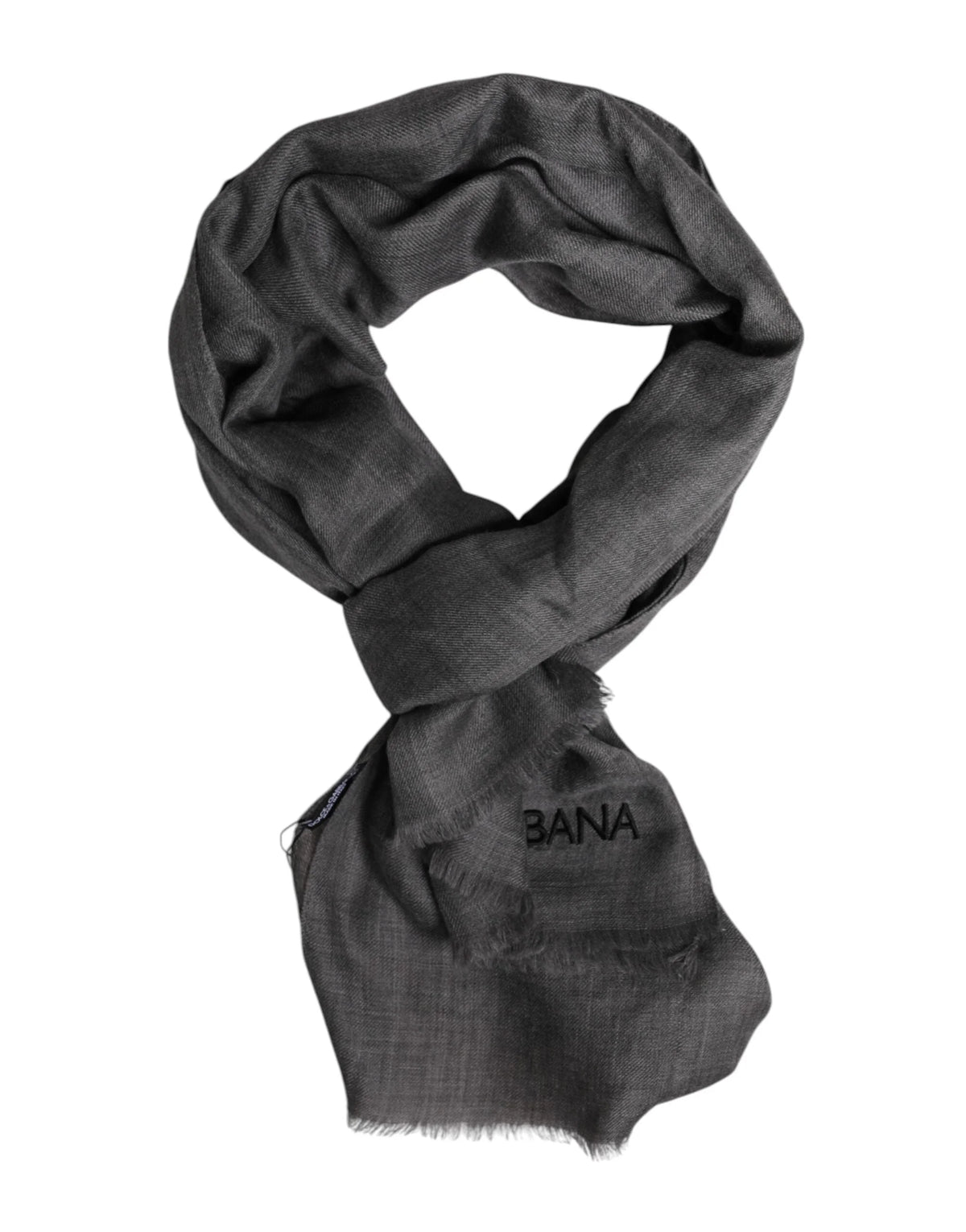 Dolce & Gabbana Gray Logo Print Neck Warmer Wrap Shawl Scarf - Scarves & Shawls