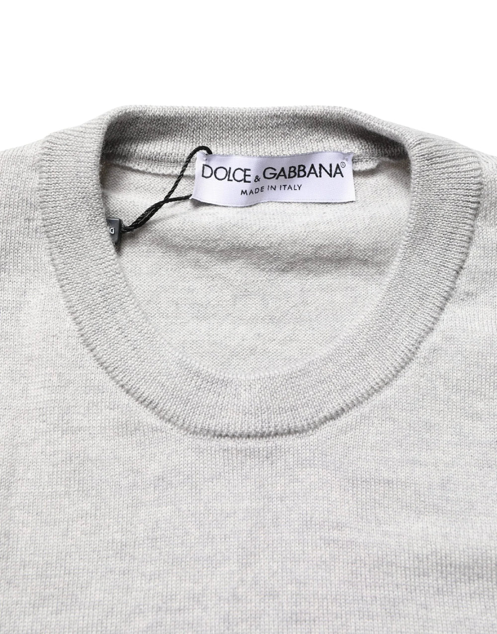 Dolce & Gabbana Gray Long Sleeves Crew Neck Pullover Sweater - IT46 | S