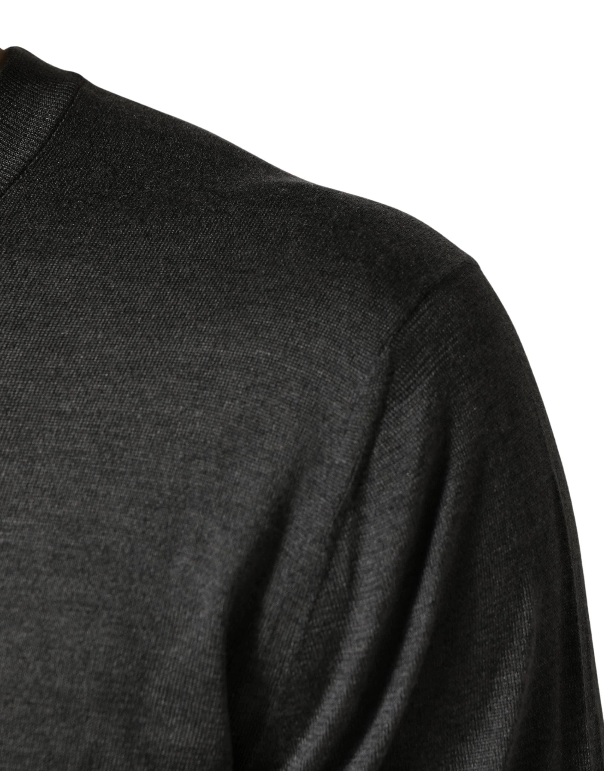 Dolce & Gabbana Gray Long Sleeves Crew Neck Pullover Sweater - IT52 | XL