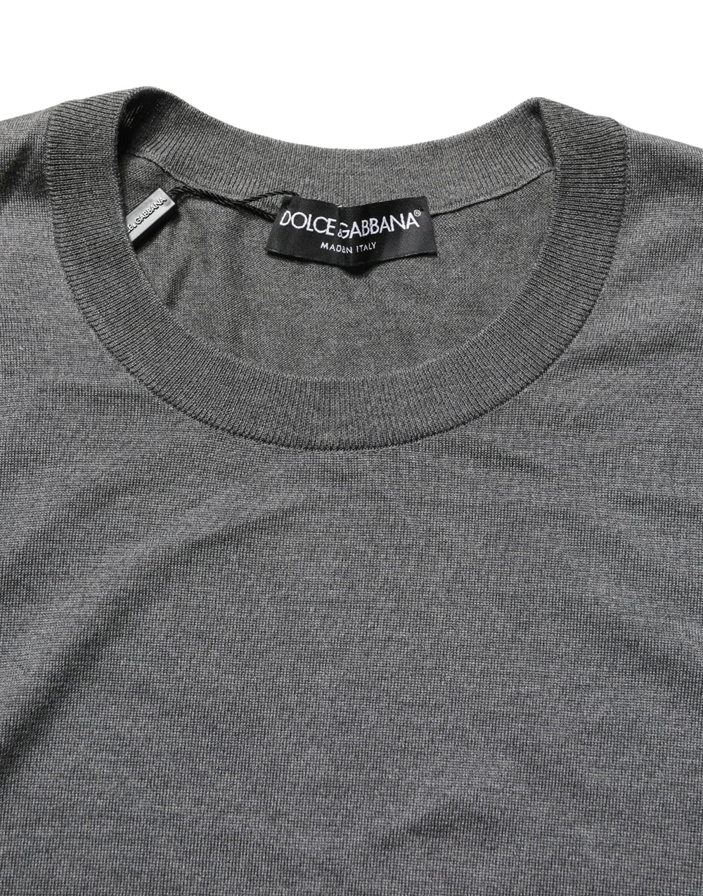 Dolce & Gabbana Gray Long Sleeves Crew Neck Pullover Sweater - IT52 | XL