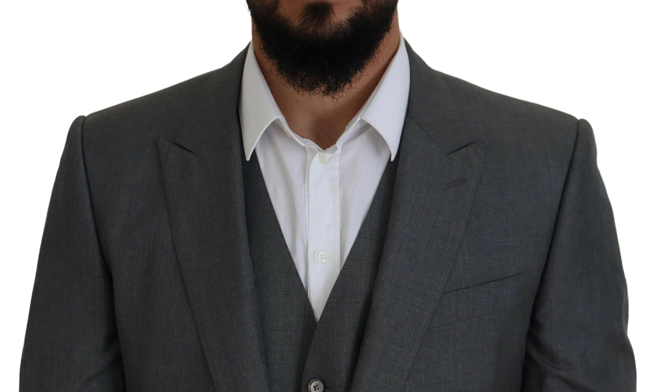 Dolce & Gabbana Gray MARTINI 3 Piece Slim Fit Suit - Suits