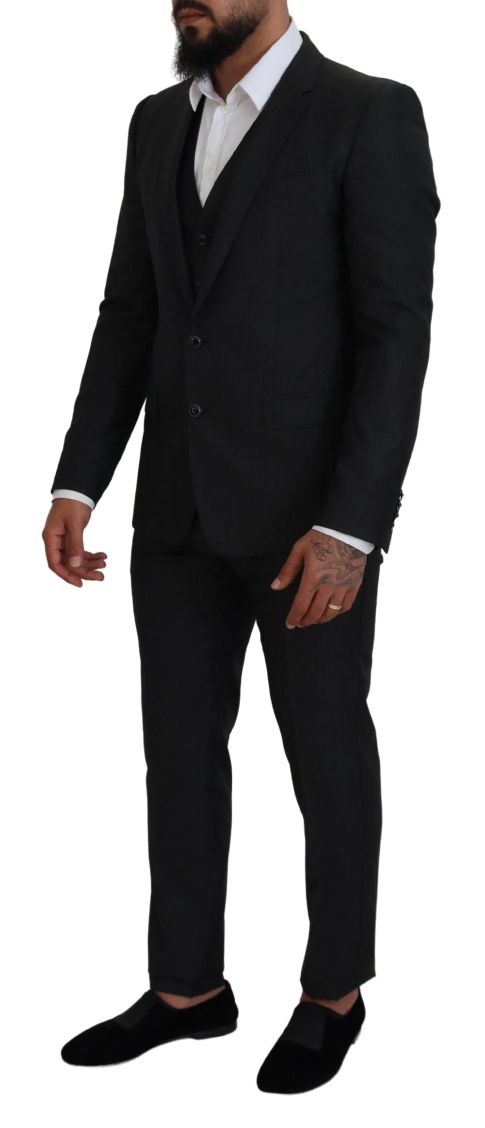 Dolce & Gabbana Gray MARTINI 3 Piece Slim Fit Suit - Suits
