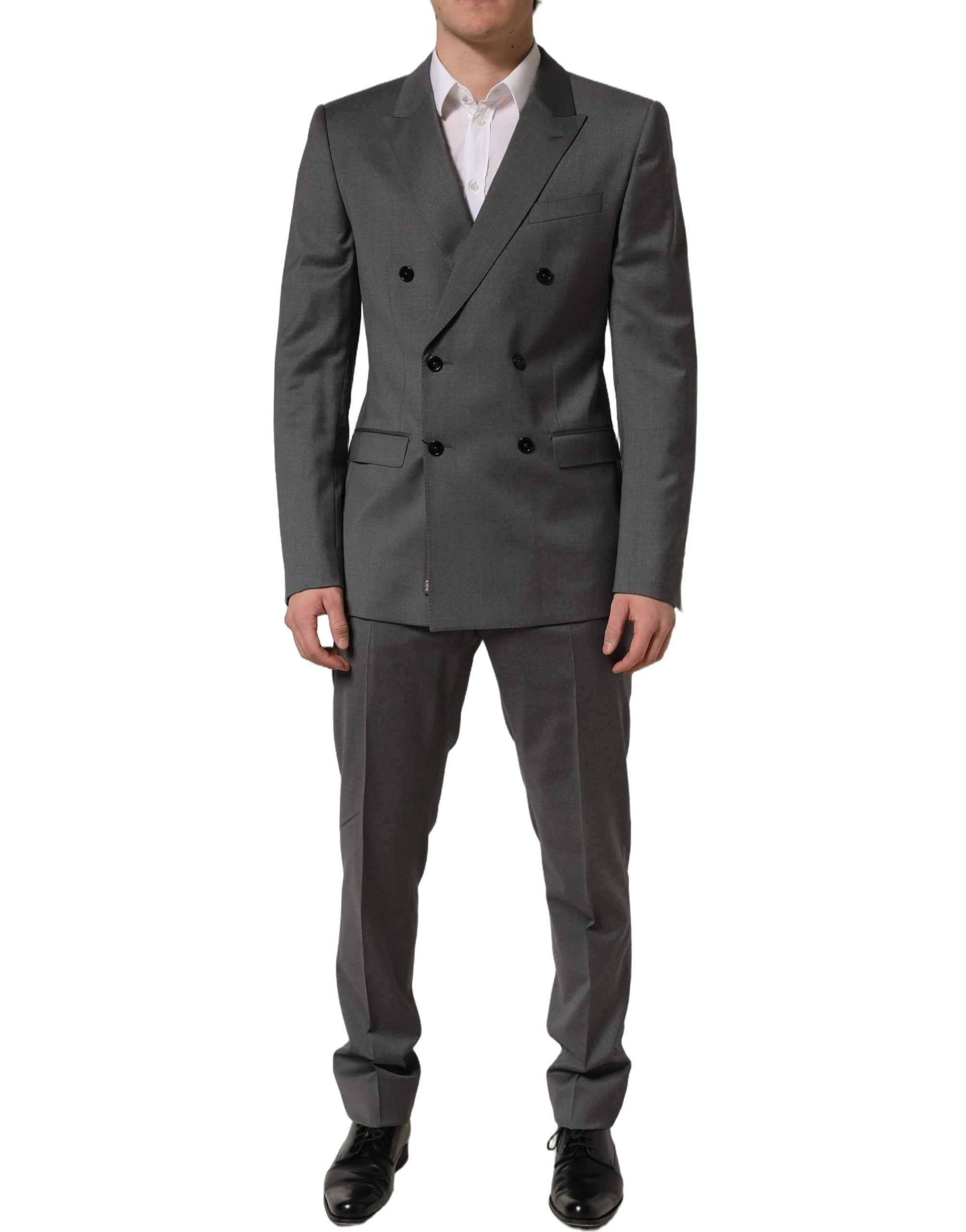 Dolce & Gabbana Gray MARTINI Slim Fit Formal 2Piece Men Suit - IT50 | L