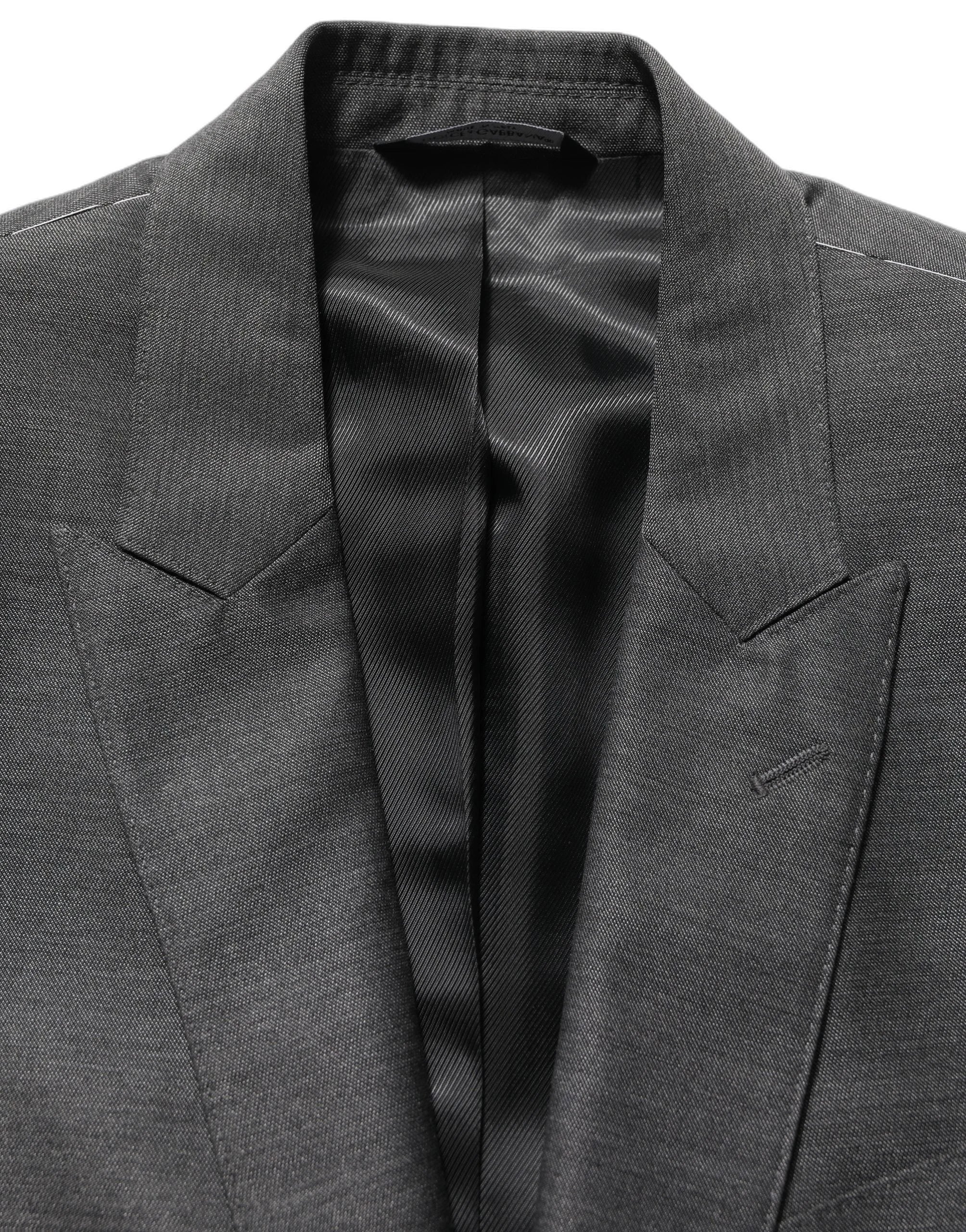 Dolce & Gabbana Gray MARTINI Slim Fit Formal 3 Piece Suit - IT46 | S