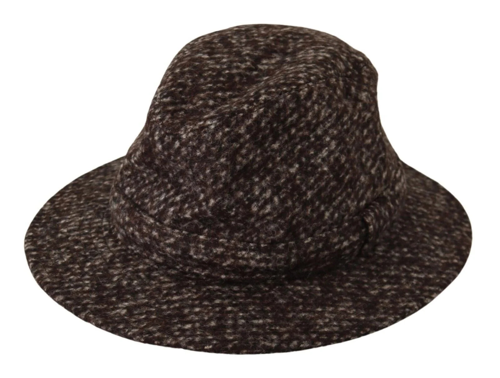 Dolce & Gabbana Gray Melange Blended Textured Tweed Hat - Fedoras