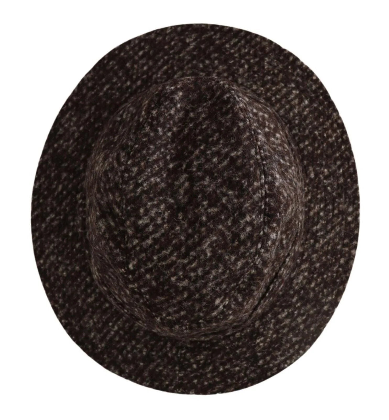 Dolce & Gabbana Gray Melange Blended Textured Tweed Hat - Fedoras