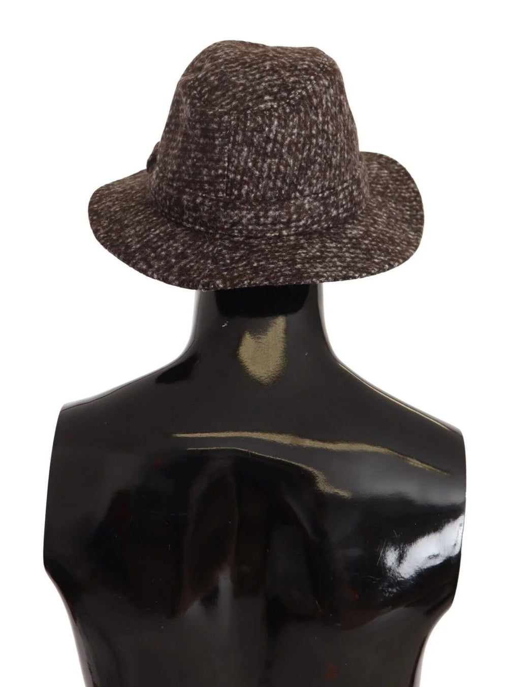 Dolce & Gabbana Gray Melange Blended Textured Tweed Hat - Fedoras