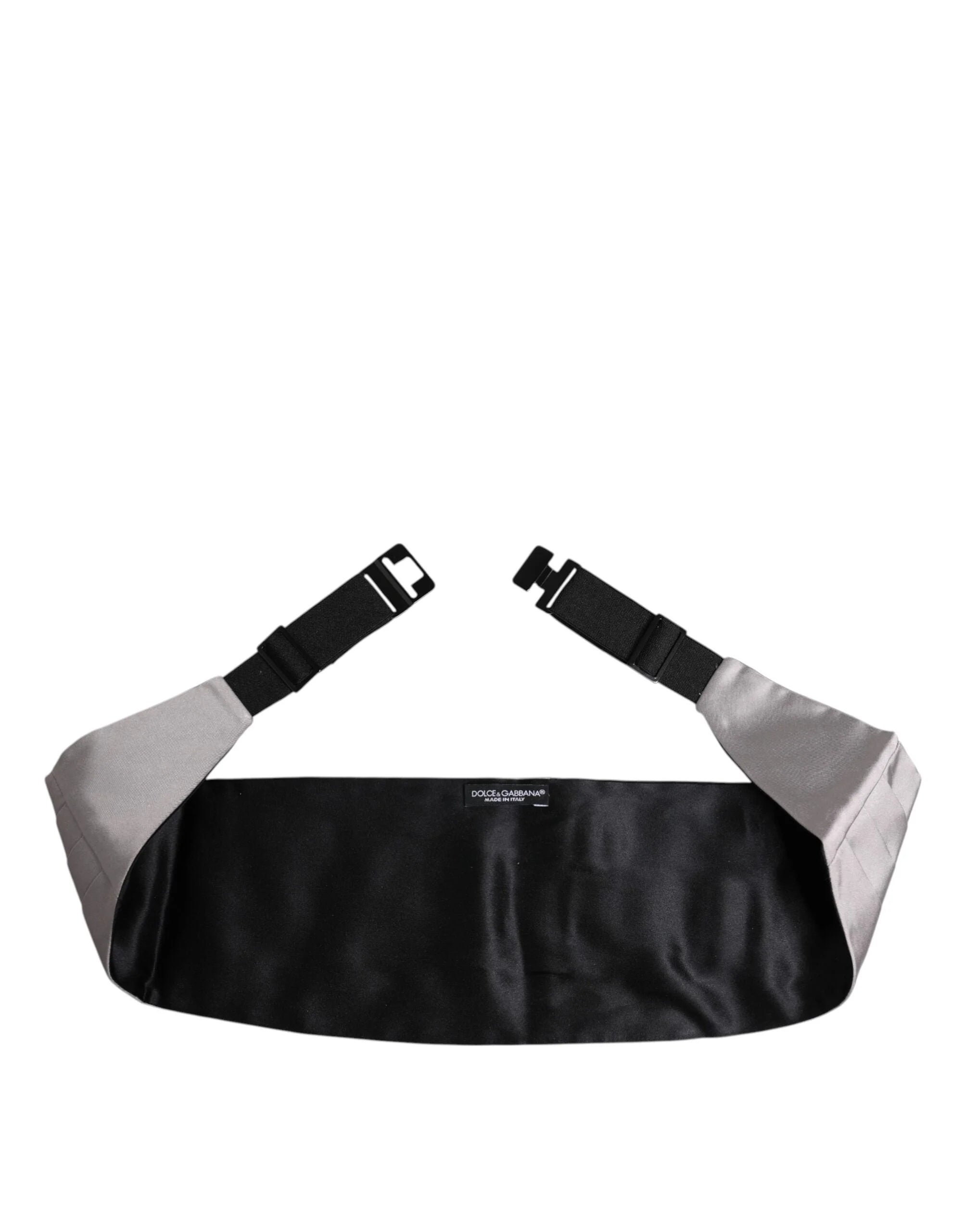 Dolce & Gabbana Gray Men 100% Silk Belt Wide Waist Cummerbund