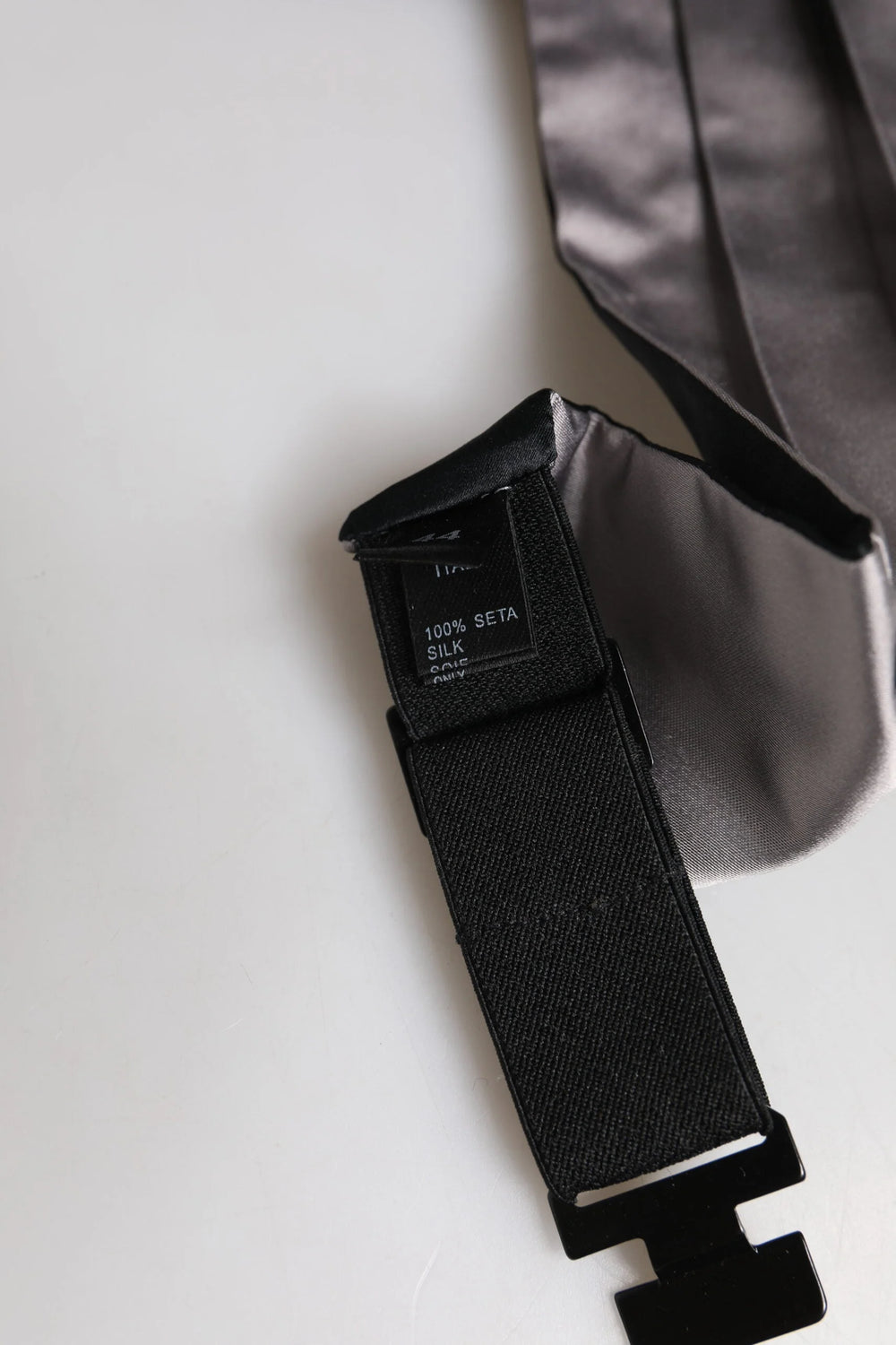 Dolce & Gabbana Gray Men 100% Silk Belt Wide Waist Cummerbund - IT44 | XS - Suspenders