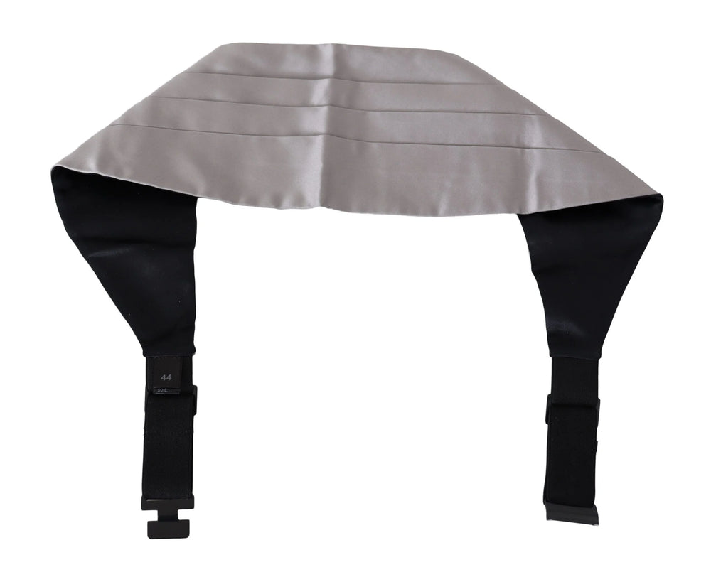 Dolce & Gabbana Gray Men Waist Belt 100% Silk Cummerbund - IT44 | XS - Suspenders