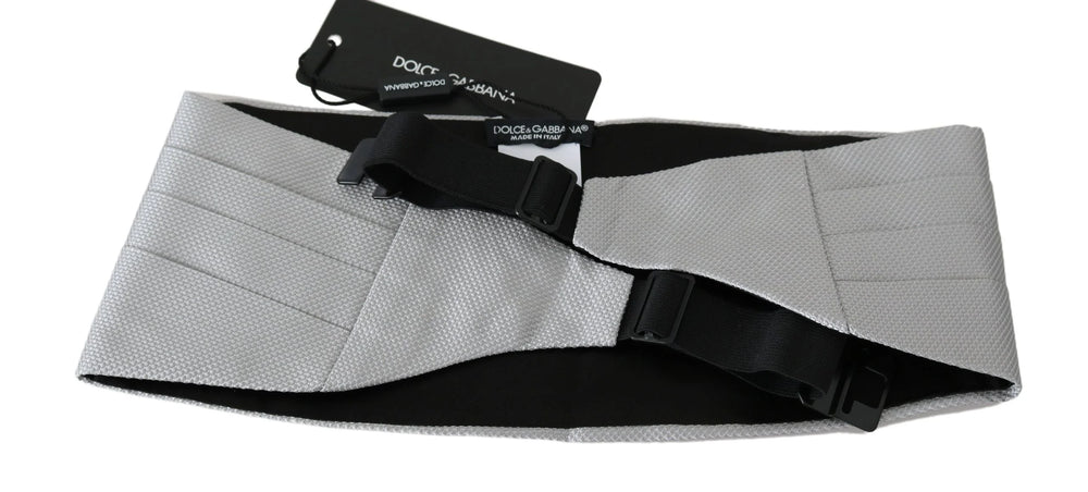 Dolce & Gabbana Gray Men Waist Belt 100% Silk Cummerbund - IT48 | M - Suspenders