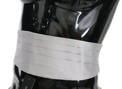 Dolce & Gabbana Gray Men Waist Belt 100% Silk Cummerbund - IT48 | M - Suspenders