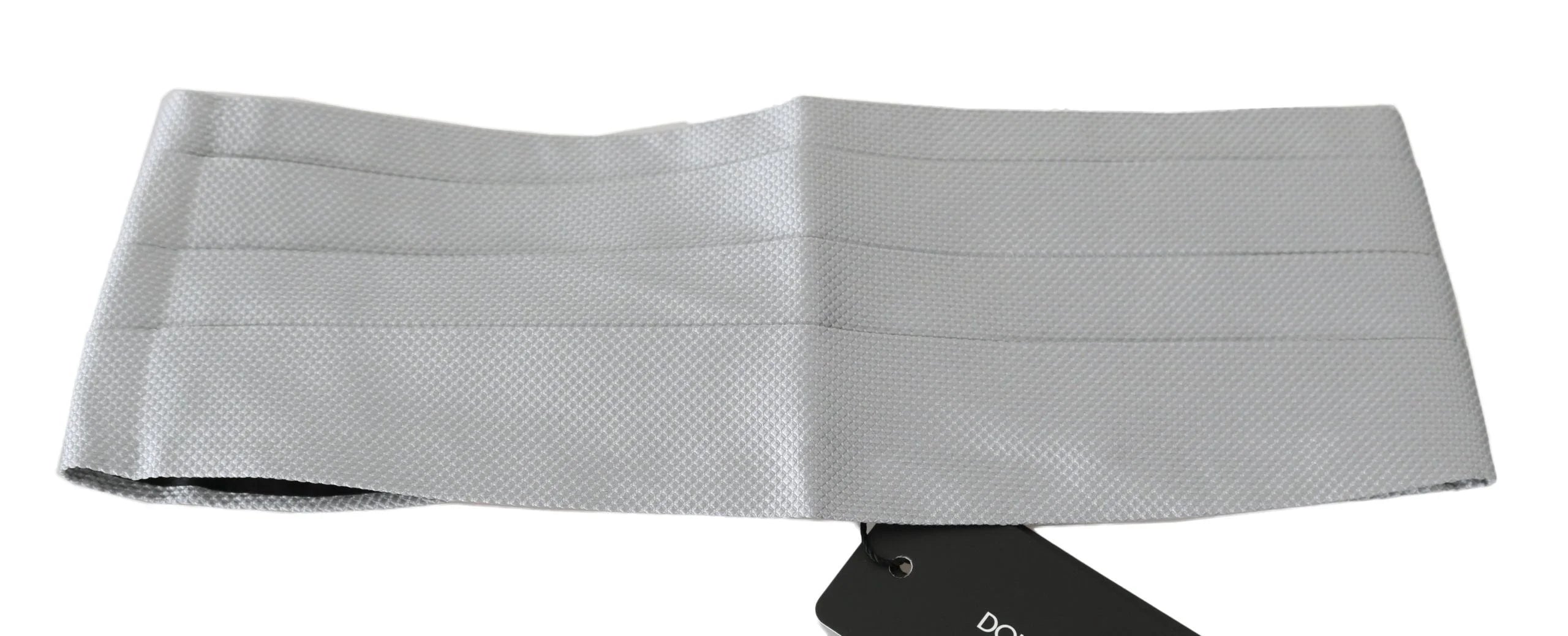 Dolce & Gabbana Gray Men Waist Belt 100% Silk Cummerbund - Suspenders