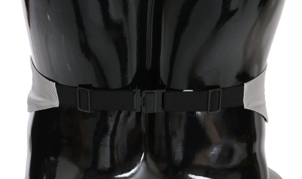 Dolce & Gabbana Gray Men Waist Belt 100% Silk Cummerbund - Suspenders