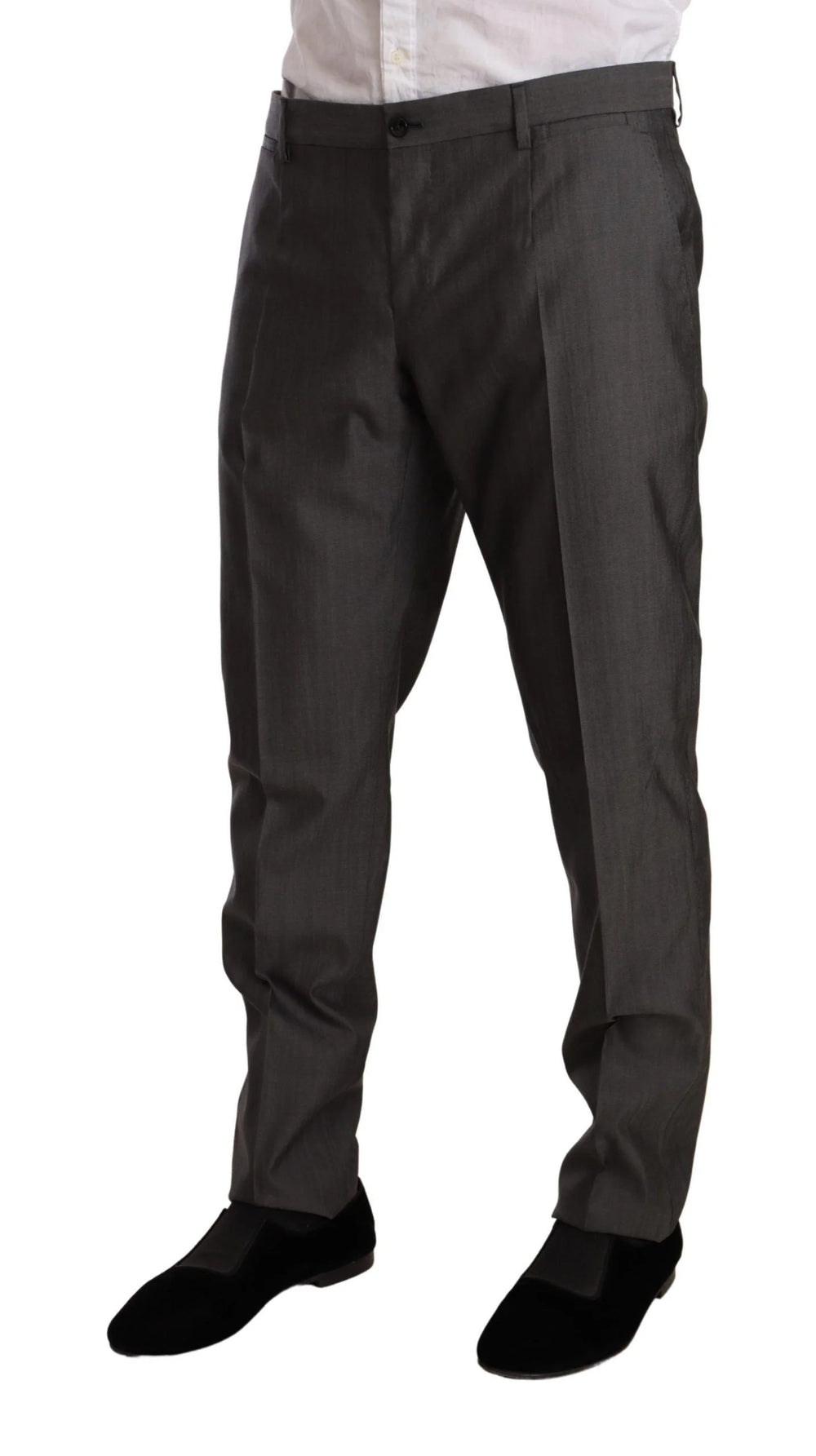 Dolce & Gabbana Gray Metallic MARTINI Slim Fit Set Suit - Pant Suits