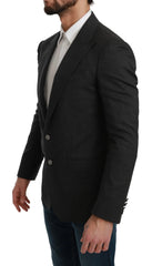 Dolce & Gabbana Gray NAPOLI Slim Fit Jacket Wool Blazer - IT46 | S - Sport Jackets
