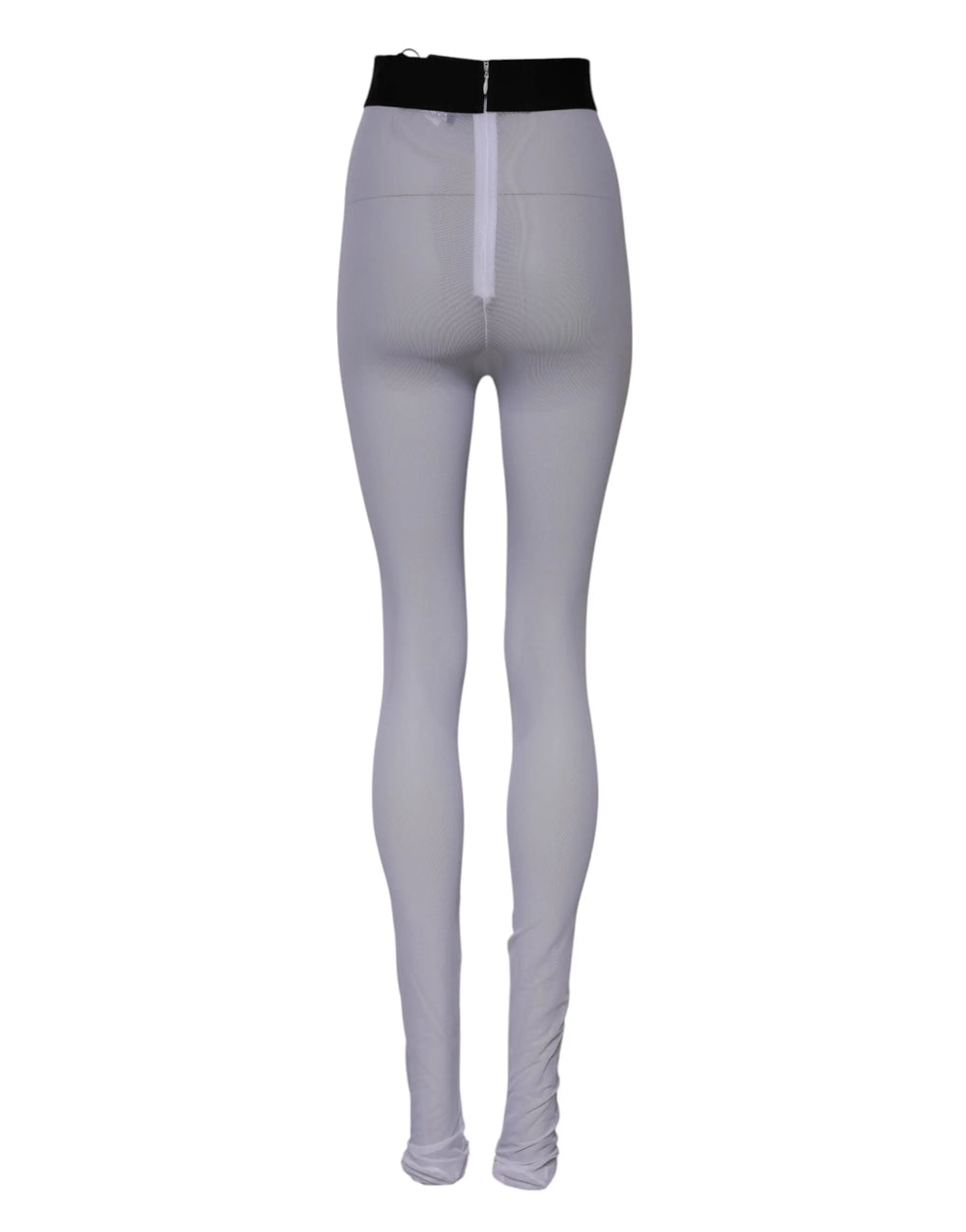 Dolce & Gabbana Gray Nylon DG Logo Mid Waisted Leggings Pants - IT40|S - Leggings
