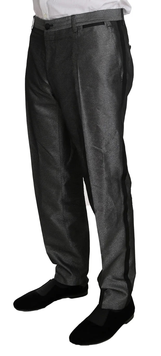 Dolce & Gabbana Gray Patterned MARTINI 2 Piece Suit - IT54 | XXL - Pant Suits