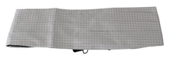 Dolce & Gabbana Gray Patterned Waist Belt Silk Cummerbund - Traditional Clothing Accessories