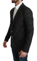 Dolce & Gabbana Gray Plaid Check Slim Fit Jacket Blazer - IT46 | S - Sport Jackets