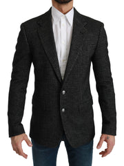 Dolce & Gabbana Gray Plaid Check Slim Fit Jacket Blazer - IT46 | S - Sport Jackets