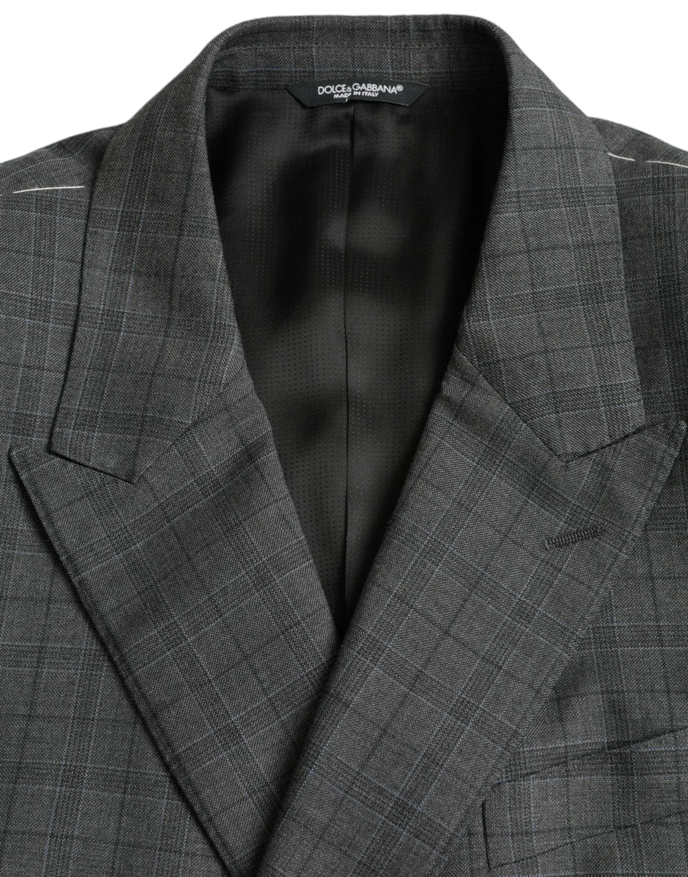 Dolce & Gabbana Gray Plaid Wool MARTINI Formal 2 Piece Suit - IT54 | XL - Pant Suits