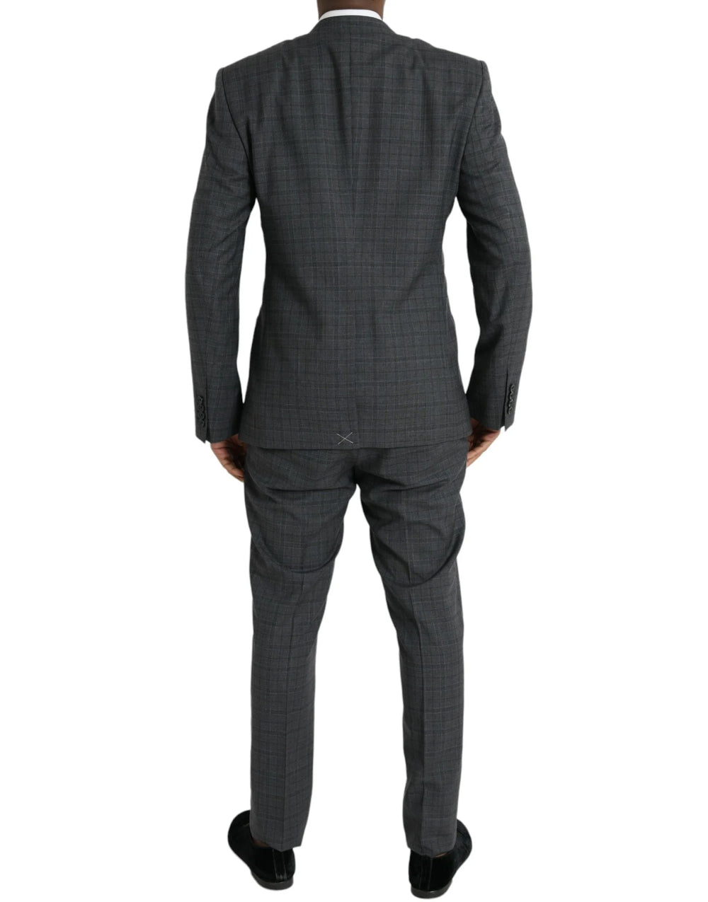 Dolce & Gabbana Gray Plaid Wool MARTINI Formal 2 Piece Suit - IT54 | XL - Pant Suits