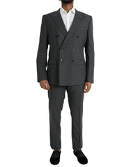 Dolce & Gabbana Gray Plaid Wool MARTINI Formal 2 Piece Suit - IT54 | XL - Pant Suits