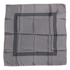 Dolce & Gabbana Gray Polka Dot Silk Square Men Foulard Scarf - Scarves & Shawls