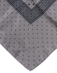 Dolce & Gabbana Gray Polka Dot Silk Square Men Foulard Scarf - Scarves & Shawls