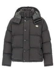 Dolce & Gabbana Gray Polyamide Full-Length Jacket