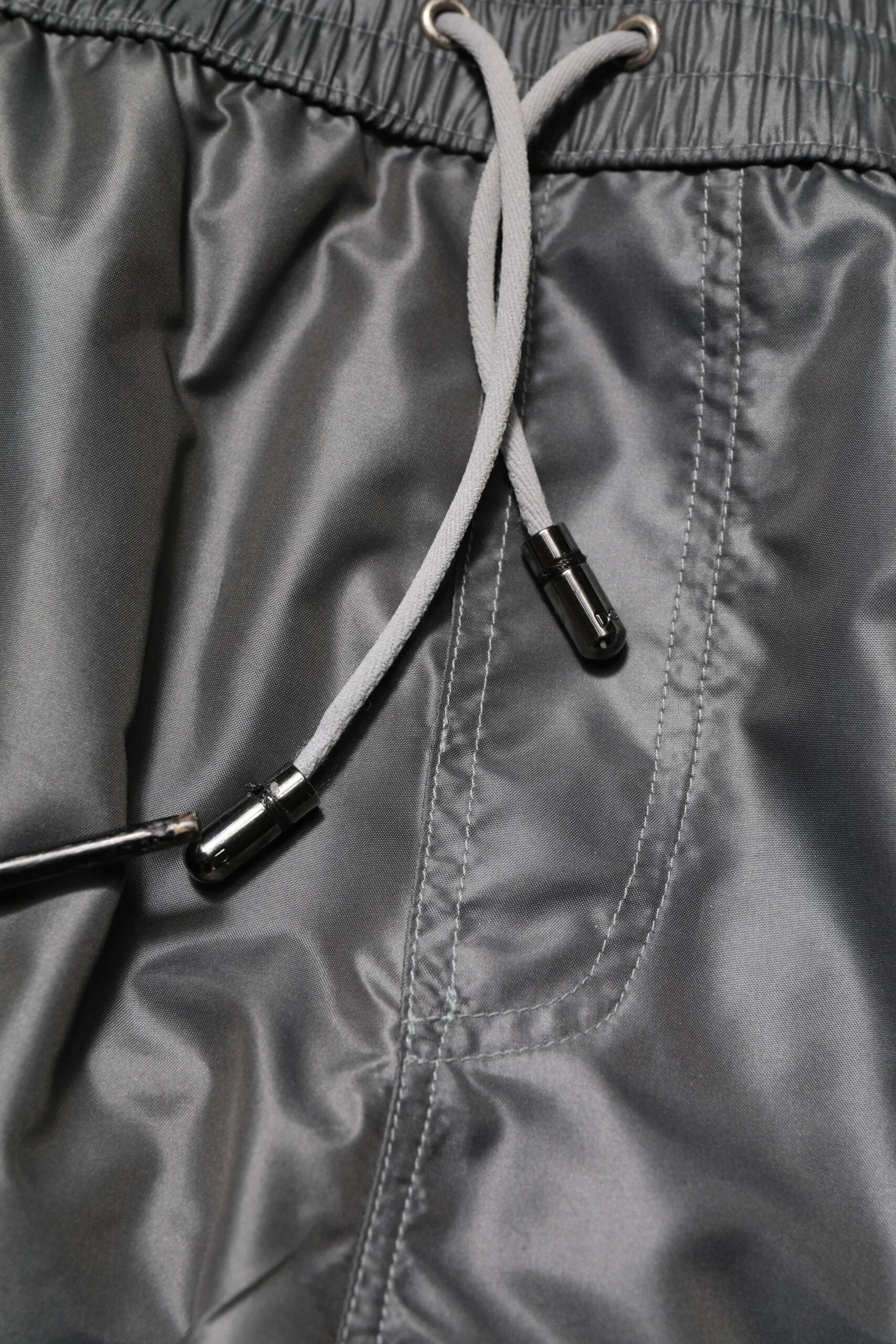 Dolce & Gabbana Gray Polyester Mid Waist Casual Bermuda Shorts - IT4 | S - Bermudas