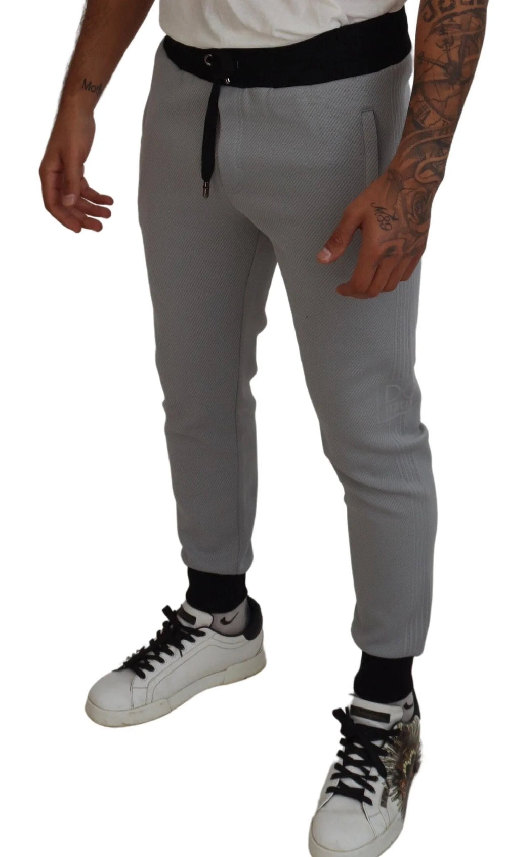 Dolce & Gabbana Gray Polyester Sweatpants Jogger Pants - IT48 | M - Joggers