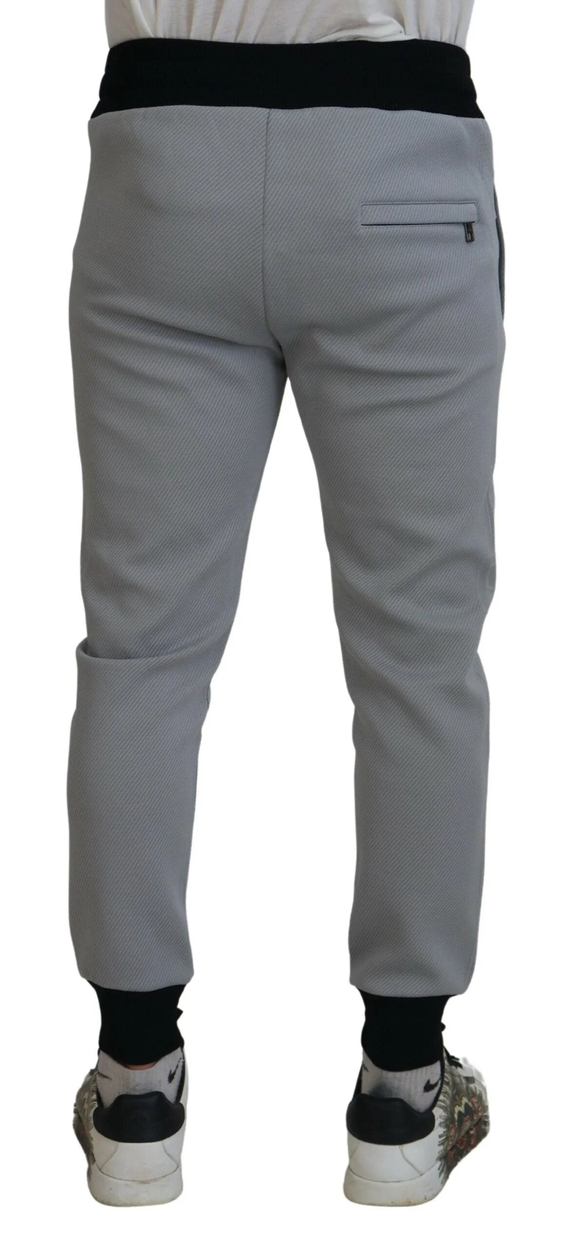 Dolce & Gabbana Gray Polyester Sweatpants Jogger Pants - IT48 | M - Joggers