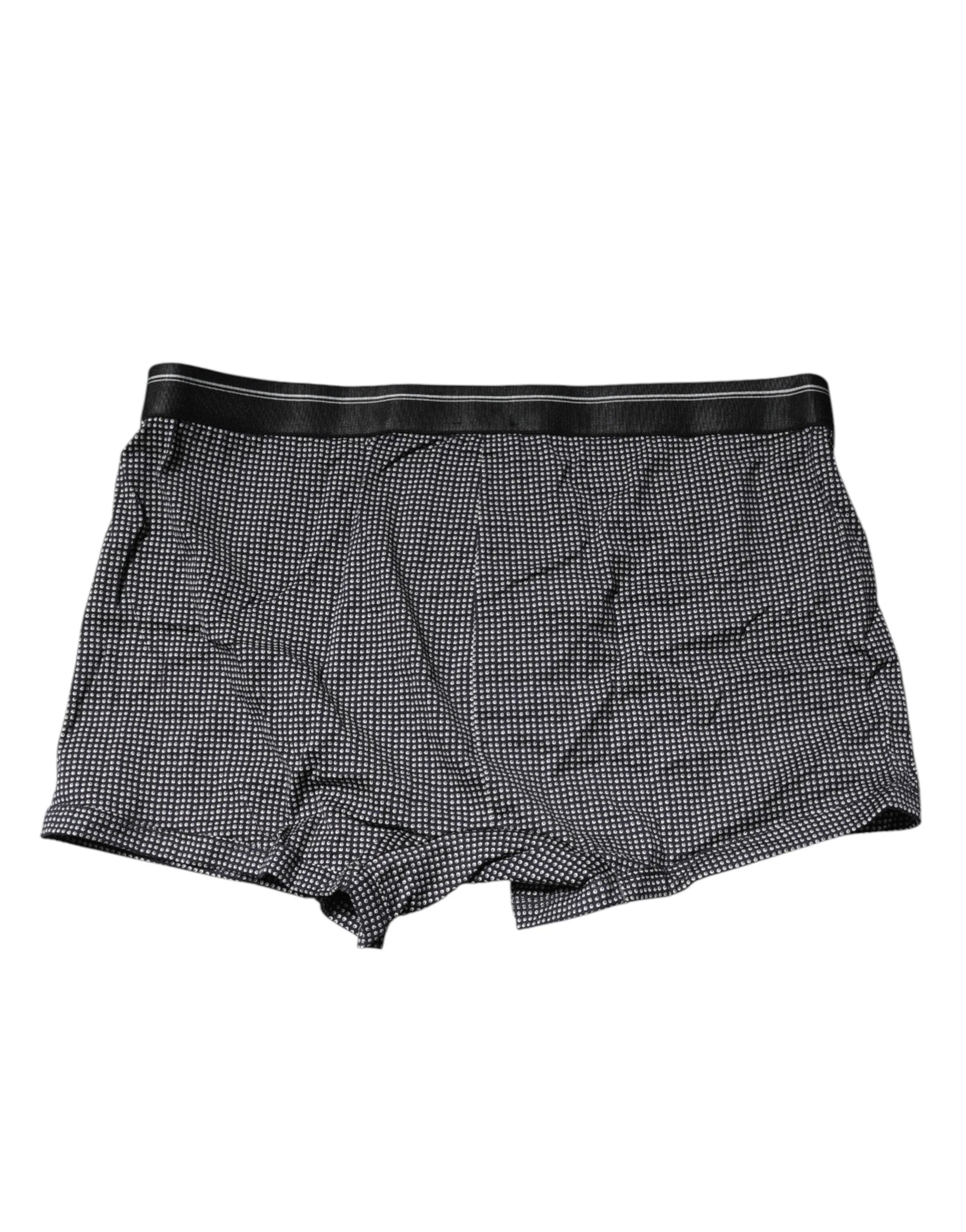 Dolce & Gabbana Gray Printed Cotton Boxer Short Underwear - IT7 | XL - Boxer Shorts